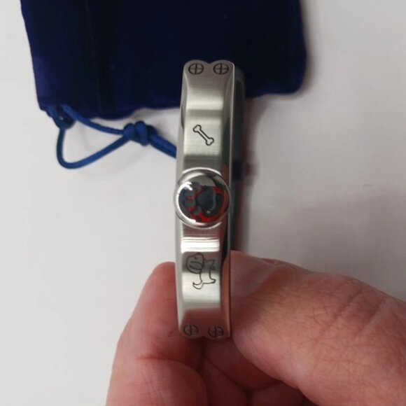 Pet Dog Black Leather Bracelet-New With Dust Bag - Picture 8 of 8